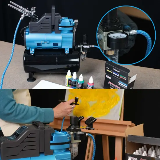 Master Airbrush Super Premium 6 Foot Nylon Braided Airbrush Hose with Silicone Tubing - Standard 1/8" Size Fitting Ends, Flexible, Durable {6}