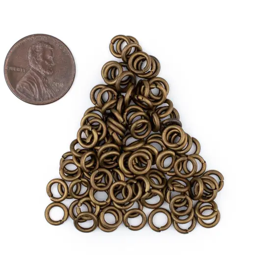 The Bead Chest Bronze 6mm Round Open Jump Rings, Pack of 100 {2}
