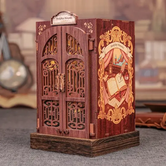 Miniature Wizardi Roombox Kit - Bookshop Memories Dollhouse Kit {2}