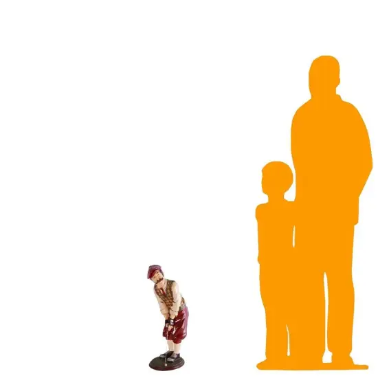 Golfer Aiming Small Statue {2}