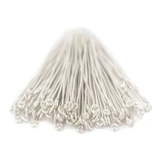 The Bead Chest Silver 21 Gauge 2 Inch Eye Pins (Approx 100 pieces) {3}