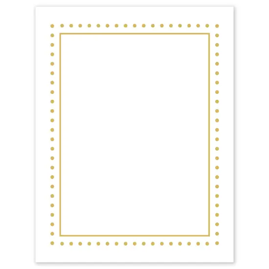 Avery Printable Full-Sheet Cardstock, Gold Border with Gold Dots, 8.5" x 11", Matte White Full-Sheet Cardstock, Laser/Inkjet, 10ct, Great for Craft Cardstock Paper {1}