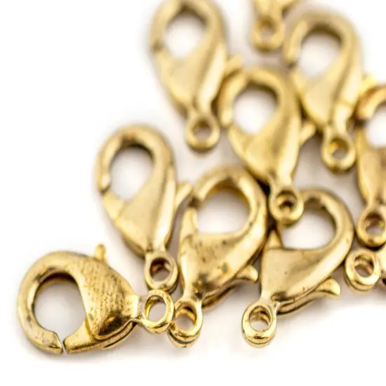The Bead Chest Brass Lobster Clasps (15mm, Set of 10) {1}