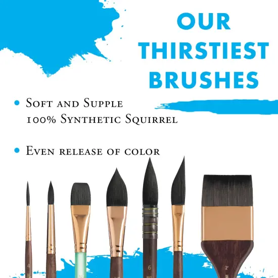 Princeton Series 4750 Neptune Synthetic Squirrel Brush-Short Handle Round Size 4 {4}