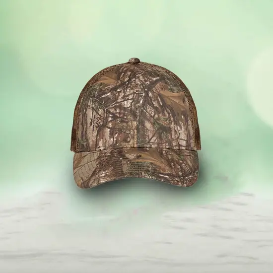 Port Authority&reg; Pro Camouflage Series Cap with Mesh Back, Structured Mid-Profile Outdoor Cap with Hook and Loop Closure Realtree Xtra {6}