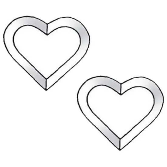 4" x 4" Clear Glass 2 Hearts Bevel Cluster BC414 {1}