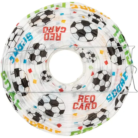 Juvale 6-Pack Hanging Paper Soccer Lanterns for Kids Birthday Party Decorations and Sport Theme Parties, 11 Inches White {5}