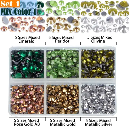 10000pcs Hotfix Flatback Rhinestones with Tweezers and Pen - 24 Mixed Color {3}