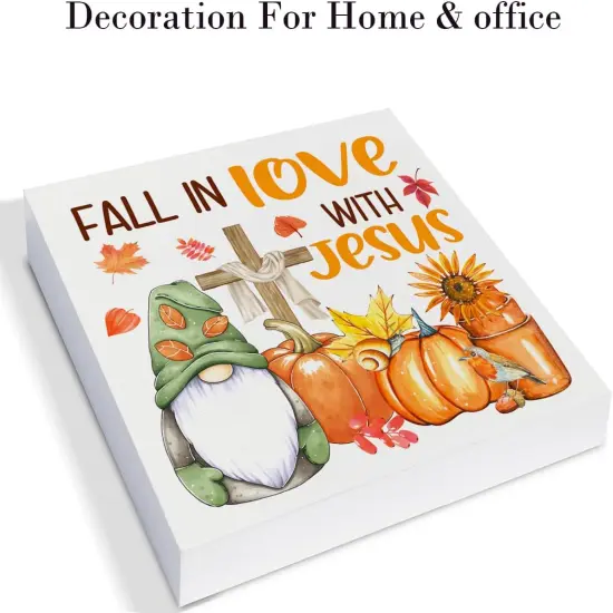 Jesus Decorations Farmhouse Home Table Desk Decor (5 x 5 Inches) {3}