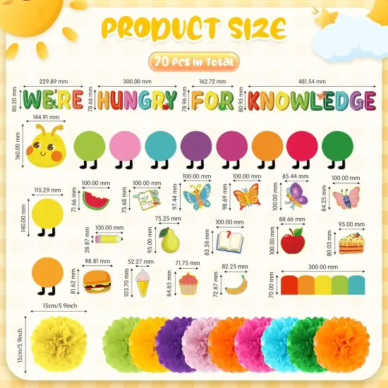 Color Caterpillars Bulletin Board Decorations Set (Bright) {2}