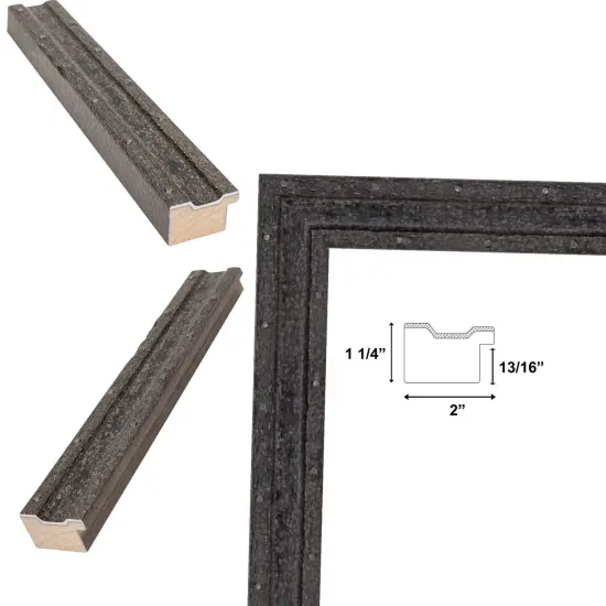 Industrial Iron Black Rail Picture Frame 12x20 frame {3}