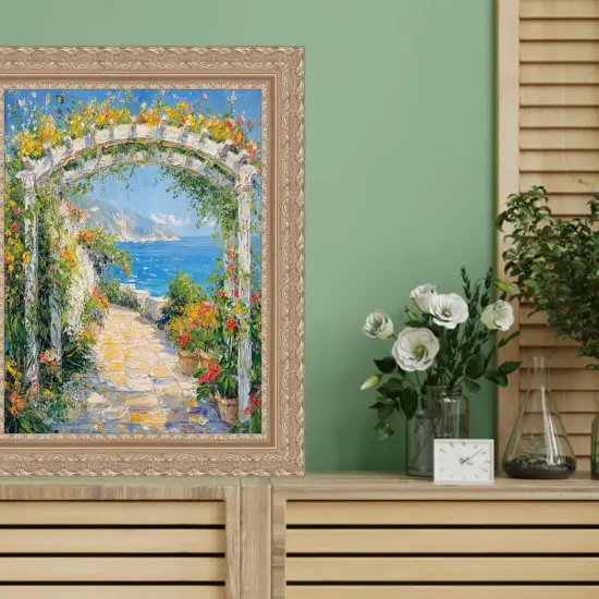 Silver Baroque Ornate Picture Frame 24x24 frame {5}