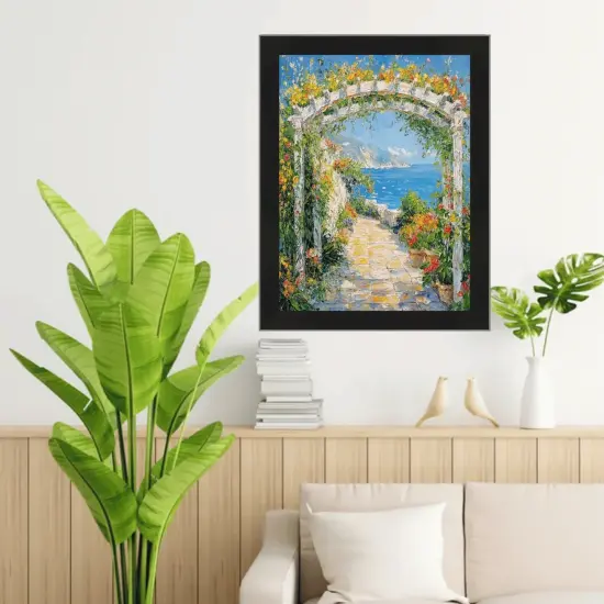 Simple Flat Matte Black Wood Picture Frame 20x24 frame {6}