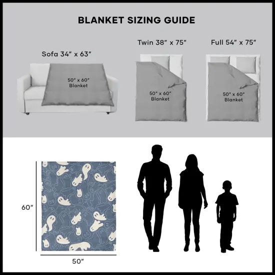 Halloween Silk Touch Throw Blanket Ghost Shapes {6}