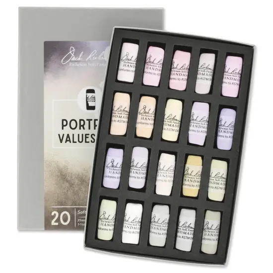 Richeson Soft Handrolled Pastels - Portrait Values 9-10, Set of 20 {1}