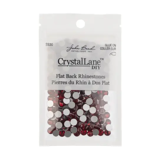 Crystal Lane DIY SS30 Glass Flatback Rhinestones, 288pcs Siam {3}