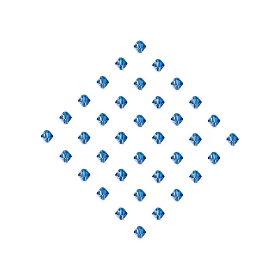 Preciosa 6mm Czech Crystals Bicone Rondelle Beads, 36pcs Sapphire {5}