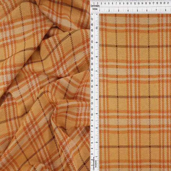 1 Yard Double Knit Jacquard Plaid Fabric Stretch Polyester Spandex 58/60 Inches Wide Blue/Red {7}