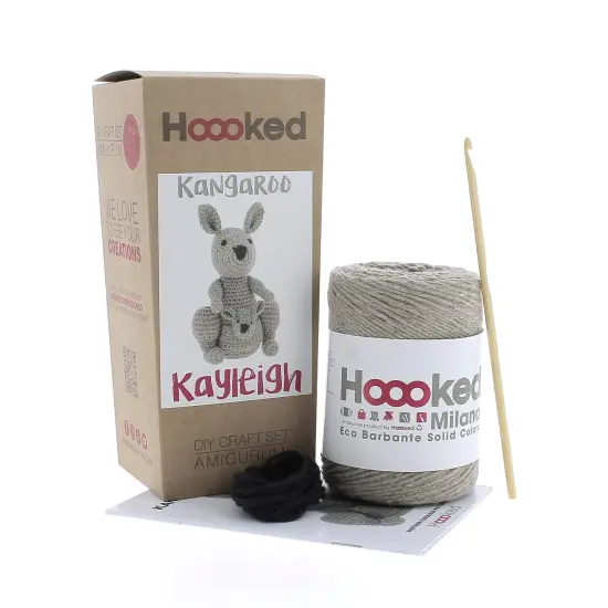 DIY Crochet Kit by Hoooked Kangaroo Kayleigh - Taupe PAK236 {2}