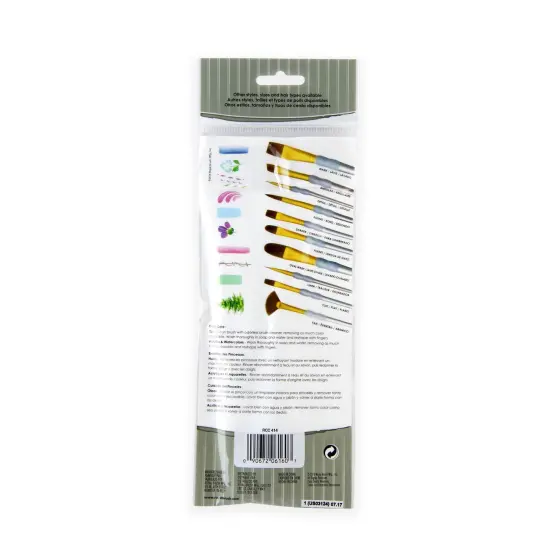 RCC 414 | Crafter's Choice&trade; 3pc Brown Taklon Large Brush Set {4}