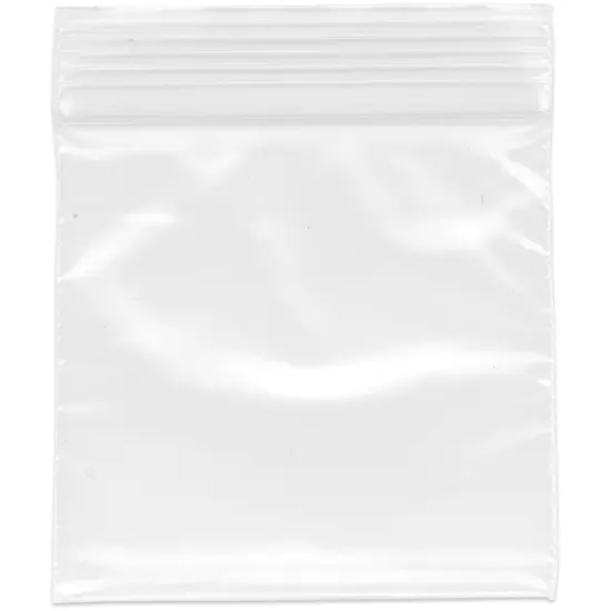 Plymor 2.5" x 2.5", 2 Mil Zipper Reclosable Plastic Bags {1}