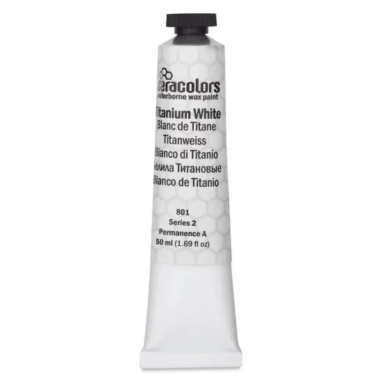 Ceracolors Waterborne Wax Paint - Titanium White, 50 ml {1}