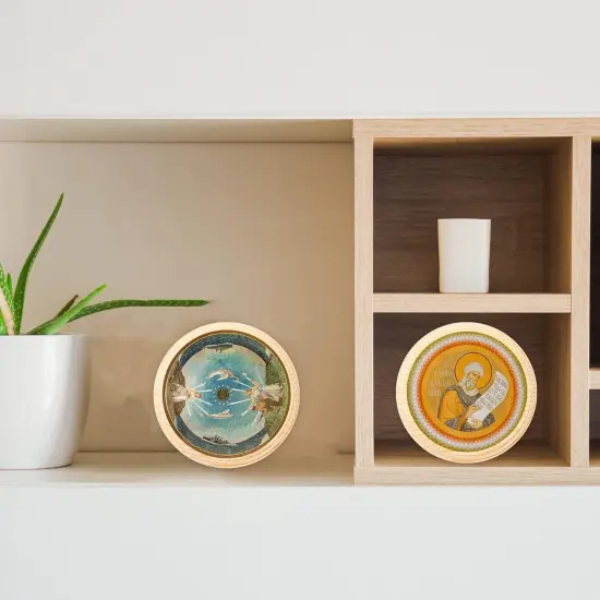 12Pcs Round Wooden Plaques for Crafts {5}