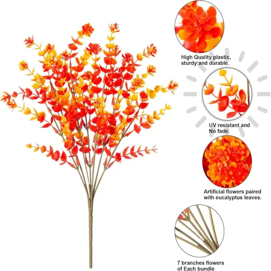 Artificial Fake Outdoor Outside Mums Flowers Plants for Fall Autumn {4}