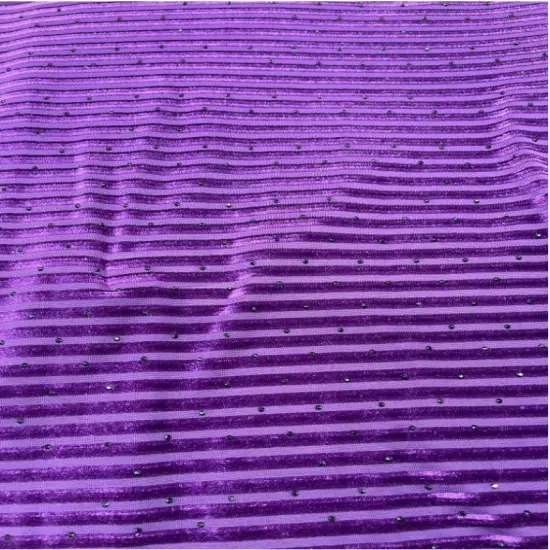 1 yard Purple Stripe Jacquard Korean Stretch Velvet Fabric for Dresses Skirts Pants and More {2}