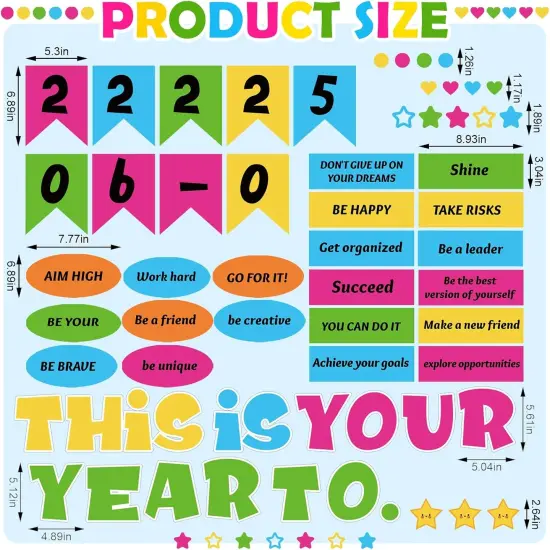 81 Pcs Welcome Back to School Bulletin Board Set - Classic {5}