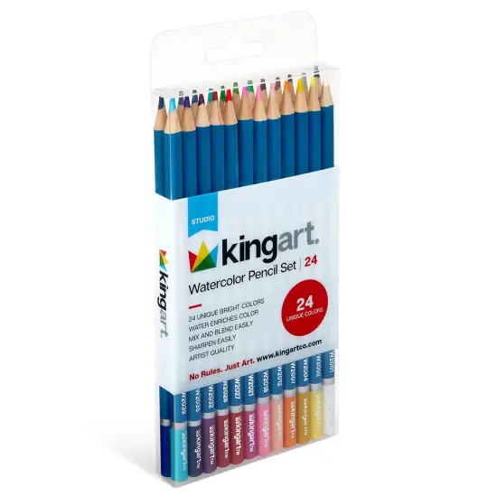 KINGART® Watercolor Pencils, 24 Colors {6}