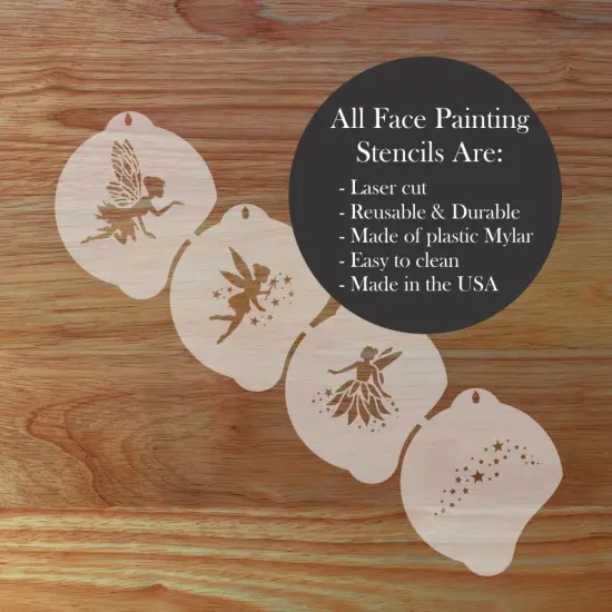 Fairy Face Painting Stencil Set | Perfect for Face Painting, Temporary Tattoos, Birthday Party | Designer Stencils | {2}