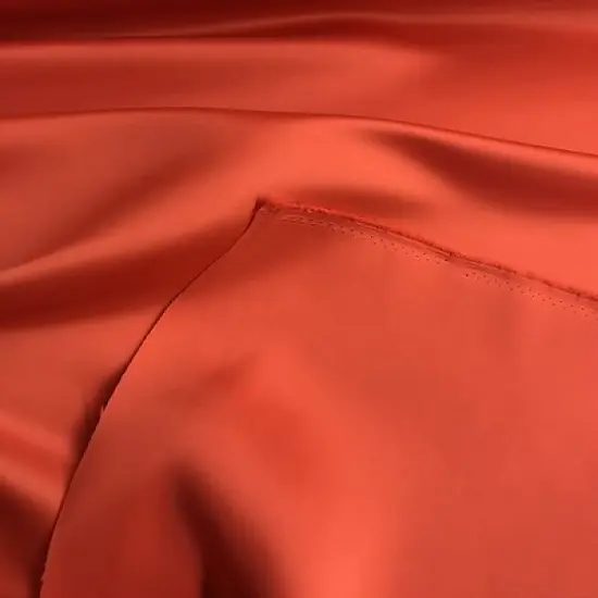 1 Yard Orange Dull Satin Fabric 58/59 Inches Wide Medium Weight Polyester {3}