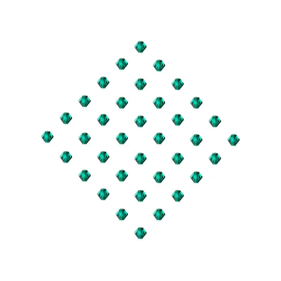Preciosa 6mm Czech Crystals Bicone Rondelle Beads, 36pcs Emerald {5}
