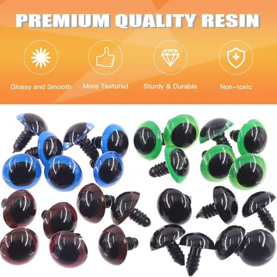224 Sets Plastic Safety Eyes 10 12 14 16 18mm {3}