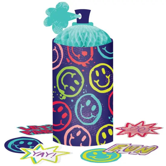 Graffiti Party Honeycomb Centerpiece w/ Cutouts (3/Pkg) {1}