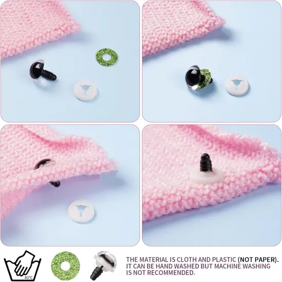 40pcs 30mm Safety Eyes for Amigurumi Glitter Plastic {3}