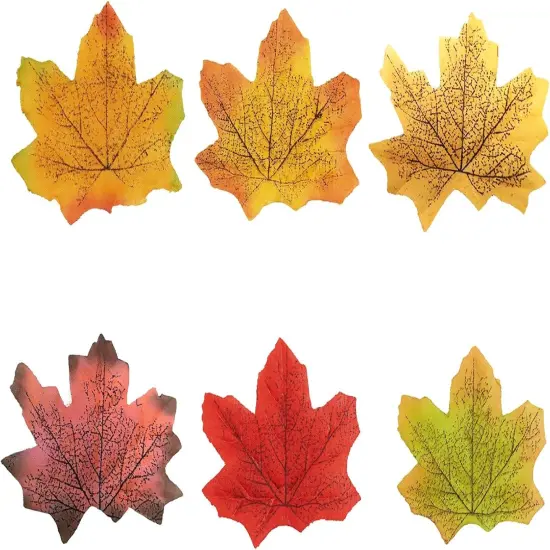 300PCS Artificial Fall Maple Leaves {1}