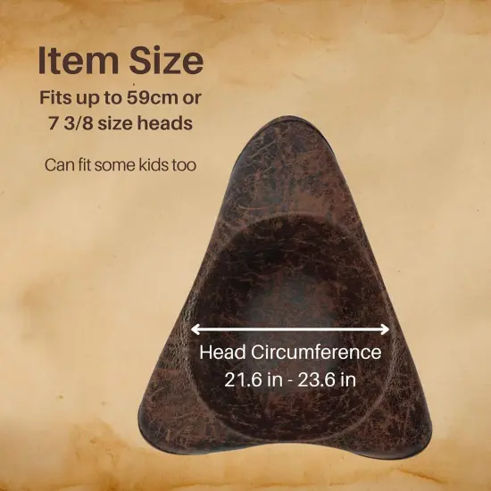 4E&rsquo;s Novelty Brown Faux Leather Tricorn Hat - Pirate Costume for Men, Women & Kids, Pirate Accessories for Dress Up, Halloween Adult Pirate Costume {6}