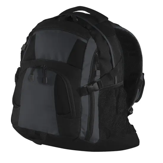 Port Authority&reg; Urban Backpack Black/Rd/Stone {6}