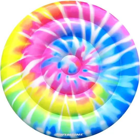 Swimline Inflatable Spiral Tie Dye Floating Island Pool Float - 65" Multi {3}