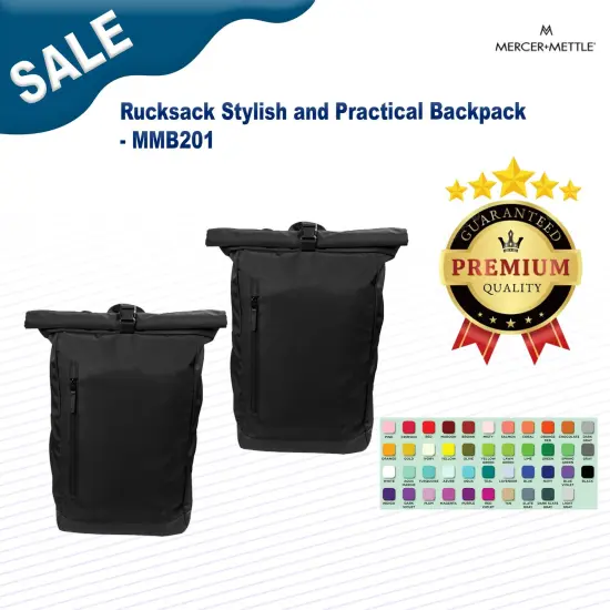 Mercer+Mettle&reg; Rucksack Stylish and Practical Backpack Deep Black {3}