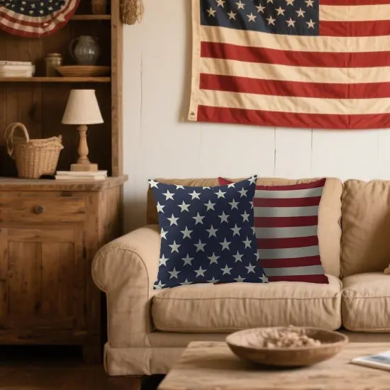 Set of 2 Throw pillow covers for 4th of July Decorations {2}