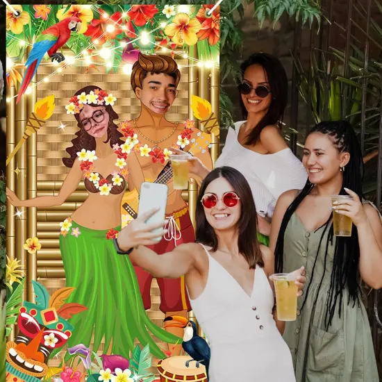 Hawaiian Photo Banner, Hawaiian Luau Photo Booth Props {2}