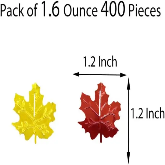 Thanksgiving Maple Leaves Confetti-Fall Autumn Party Leaf Confetti/Table Sequin Metallic Foil Scatter for Wedding Birthday Halloween Party Decoration Supplies 1.6OZ (Leaf) {4}