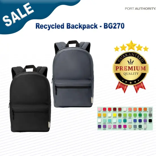 Port Authority&reg; Recycled Backpack DeepBlack {2}