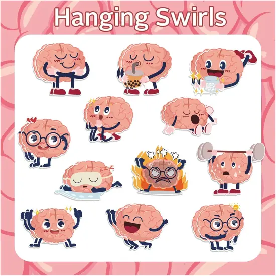 24 Pieces Brain Hanging Swirls Party Decorations {5}