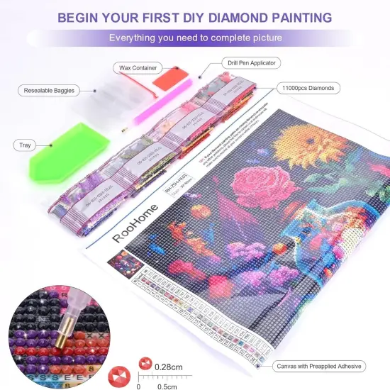 5D DIY Skull Diamond Art Kits for Adults- Handmade Gift Horror Skeleton Potion Diamond Art Painting Kits-Paint by Numbers Kit Fantasy Diamond Gem Arts and Crafts for Wall Decor {3}