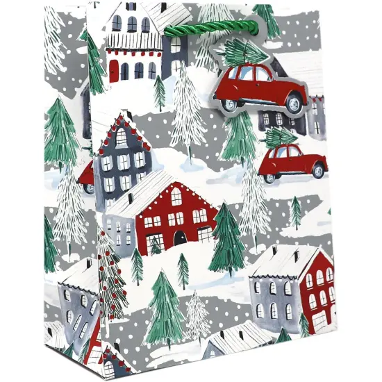 Pack/6: Christmas Town Gift Bag - 6 x 3 x 7-1/2" {1}