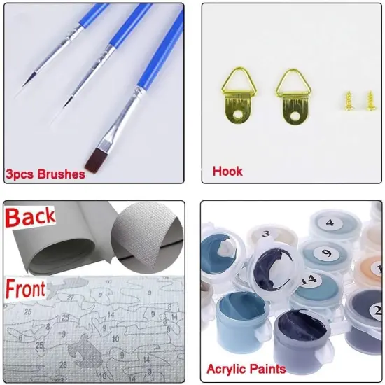 Paint by Numbers for Adults & Kids & Beginners DIY Acrylic Painting Gift Kits (Color Octopus, 12" Wx16 L) {2}